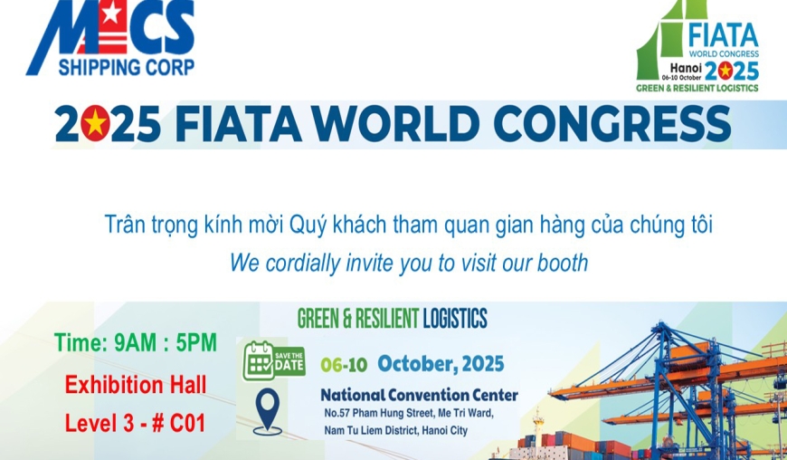 Công ty Cổ phần Hàng hải MACS - Tự hào là Nhà Tài Trợ Đồng của FIATA World Congress 2025